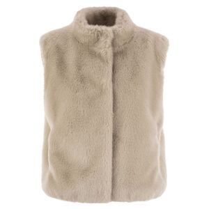 Herno Women Resort Waistcoat In Faux Fur